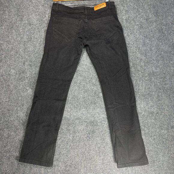 Tom Tailor Jeans Mens 34 Black Cotton Slim Stretch Pockets Button Fly - Picture 7 of 9